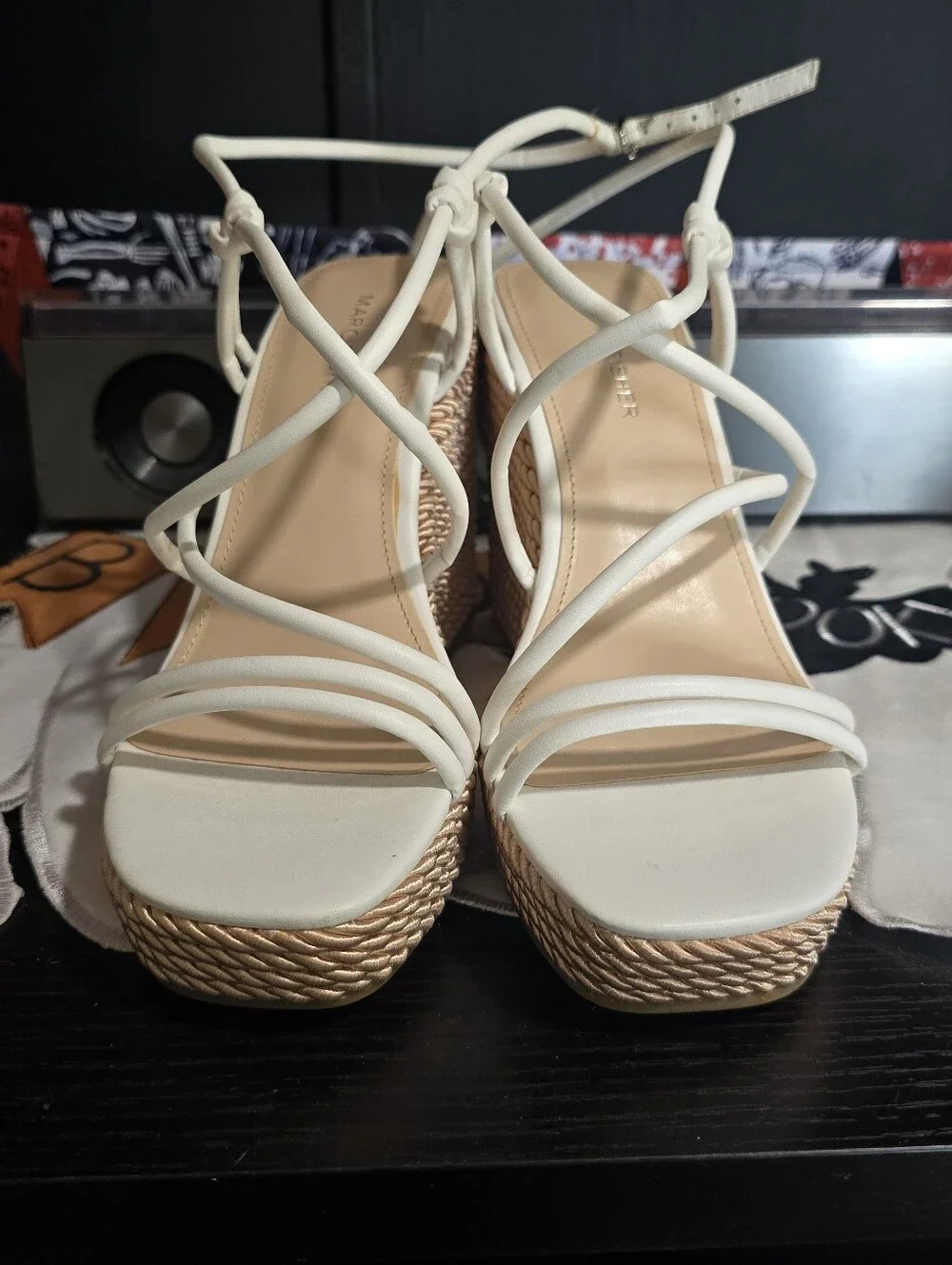 Marc Fisher Wedges Jute Wrapped Size 8 New